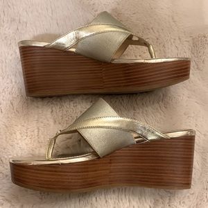 Calvin Klein gold sandals